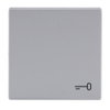 Rocker with legend Symbol "key" for Switch/push button, Single rocker aluminium silver - Platform 63