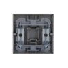 Rocker DND for Switch/push button, Single rocker grey metallic - Platform 63