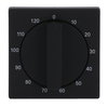 Cover plate with legend 0 ... 120 Min for Time switch, Turning handle black matt - Platform 63