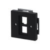 Cover plate Keystone 2 gang black matt - Platform 63
