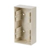 Mounting Box 2-gang ivory white - future linear