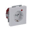 Busch-Protector® SCHUKO® socket insert with Neon lamp /Red with screw terminals studio white - Platform 63