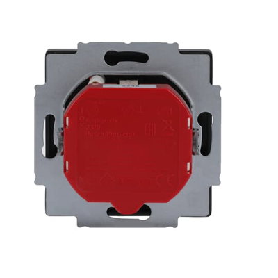 Busch-Protector® SCHUKO® socket insert with Neon lamp /Red with screw terminals black matt - Platform 63