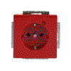 Busch-Protector® SCHUKO® socket insert with Neon lamp /Red with screw terminals red - Platform 63