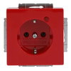Busch-Protector® SCHUKO® socket insert with Neon lamp /Red with screw terminals red - Platform 63