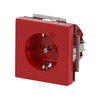 Busch-Protector® SCHUKO® socket insert with Neon lamp /Red with screw terminals red - Platform 63