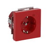 Busch-Protector® SCHUKO® socket insert with Neon lamp /Red with screw terminals red - Platform 63