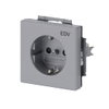 SCHUKO® Socket insert with legend EDV Safety Shutter aluminium silver - Platform 63