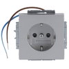 Busch-steplight® SCHUKO® socket insert Safety Shutter with LED Night light /White aluminium silver - Platform 63