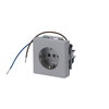 Busch-steplight® SCHUKO® socket insert Safety Shutter with LED Night light /White aluminium silver - Platform 63