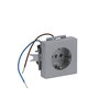 Busch-steplight® SCHUKO® socket insert Safety Shutter with LED Night light /White aluminium silver - Platform 63