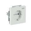 SCHUKO® Socket insert with legend EDV Safety Shutter studio white matt - Platform 63