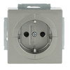 Busch-Object socket outlet SCHUKO® socket insert Safety Shutter grey metallic - Platform 63