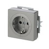 Busch-Object socket outlet SCHUKO® socket insert Safety Shutter grey metallic - Platform 63