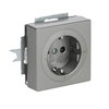 Busch-Object socket outlet SCHUKO® socket insert Safety Shutter grey metallic - Platform 63