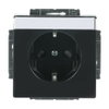SCHUKO® Socket insert with labelling field Safety Shutter with label space anthracite - Platform 63
