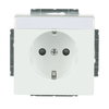 SCHUKO® Socket insert with labelling field Safety Shutter with label space studio white matt - Platform 63