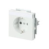 SCHUKO® Socket insert with labelling field Safety Shutter with label space studio white matt - Platform 63
