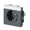 SCHUKO® Socket insert with labelling field Safety Shutter with label space black matt - Platform 63