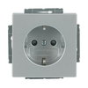 SCHUKO® socket insert Safety Shutter without claw aluminium silver - Platform 63
