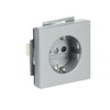 SCHUKO® socket insert Safety Shutter without claw aluminium silver - Platform 63