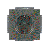 SCHUKO® socket insert Safety Shutter with screw terminals grey metallic - Platform 63
