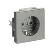SCHUKO® socket insert Safety Shutter with screw terminals grey metallic - Platform 63