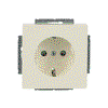 SCHUKO® socket insert Safety Shutter with screw terminals ivory white - Platform 63