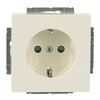 SCHUKO® socket insert Safety Shutter with screw terminals ivory white - Platform 63