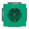 SCHUKO® Socket insert with legend SV Safety Shutter green - Platform 63