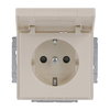 SCHUKO® socket insert Safety Shutter with Hinged Lid ivory white - Platform 63