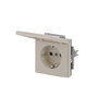 SCHUKO® socket insert Safety Shutter with Hinged Lid ivory white - Platform 63