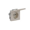 SCHUKO® socket insert Safety Shutter with Hinged Lid ivory white - Platform 63