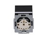 SCHUKO® Socket insert with labelling field Safety Shutter with Hinged Lid with label space black matt - Platform 63