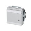 SCHUKO® Socket insert with labelling field Safety Shutter with LED Control light /Green with Hinged Lid with label space aluminium silver - Platform 63