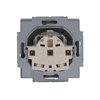 SCHUKO® socket insert Safety Shutter with Hinged Lid Cylinder with Different Locking with label space grey metallic - Platform 63