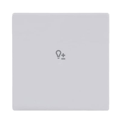 Rocker Symbol "dimming" with Small Transparent Calotte 1gang studio white - Platform 63