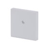 Rocker Symbol "dimming" with Small Transparent Calotte 1gang studio white - Platform 63
