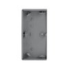 Rocker with Small Transparent Calotte 2gang aluminium silver - Platform 63