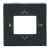 Cover plate with legend Symbols "play, up, down, ok" for Time switch, Room temperature controller, CO2-sensor Central cover plate anthracite - Platform 63