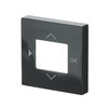 Cover plate with legend Symbols "play, up, down, ok" for Time switch, Room temperature controller, CO2-sensor Central cover plate anthracite - Platform 63