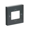 Cover plate with legend Symbols "play, up, down, ok" for Time switch, Room temperature controller, CO2-sensor Central cover plate anthracite - Platform 63