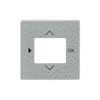 Cover plate with legend Symbols "play, up, down, ok" for Time switch, Room temperature controller, CO2-sensor Central cover plate aluminium silver - Platform 63