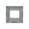 Cover plate with legend Symbols "play, up, down, ok" for Time switch, Room temperature controller, CO2-sensor Central cover plate aluminium silver - Platform 63