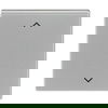 Busch-Jalousiecontrol® II Control element with legend Symbol "arrows" for Venetian blind Single rocker aluminium silver - Platform 63