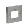 Cover plate with legend Symbols "play, up, down, ok" for Time switch, Room temperature controller, CO2-sensor Central cover plate grey metallic - Platform 63