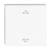 Busch-Jalousiecontrol® II Control element with legend Symbol "arrows" for Venetian blind Single rocker studio white matt - Platform 63