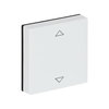 Busch-Jalousiecontrol® II Control element with legend Symbol "arrows" for Venetian blind Single rocker studio white matt - Platform 63