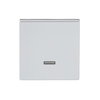 Control Element for Switch/dimmer Single push button with Neon lamp aluminium silver - Platform 63