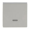 Control Element for Switch/dimmer Single push button with Neon lamp stainless steel - Pure Stainless Steel